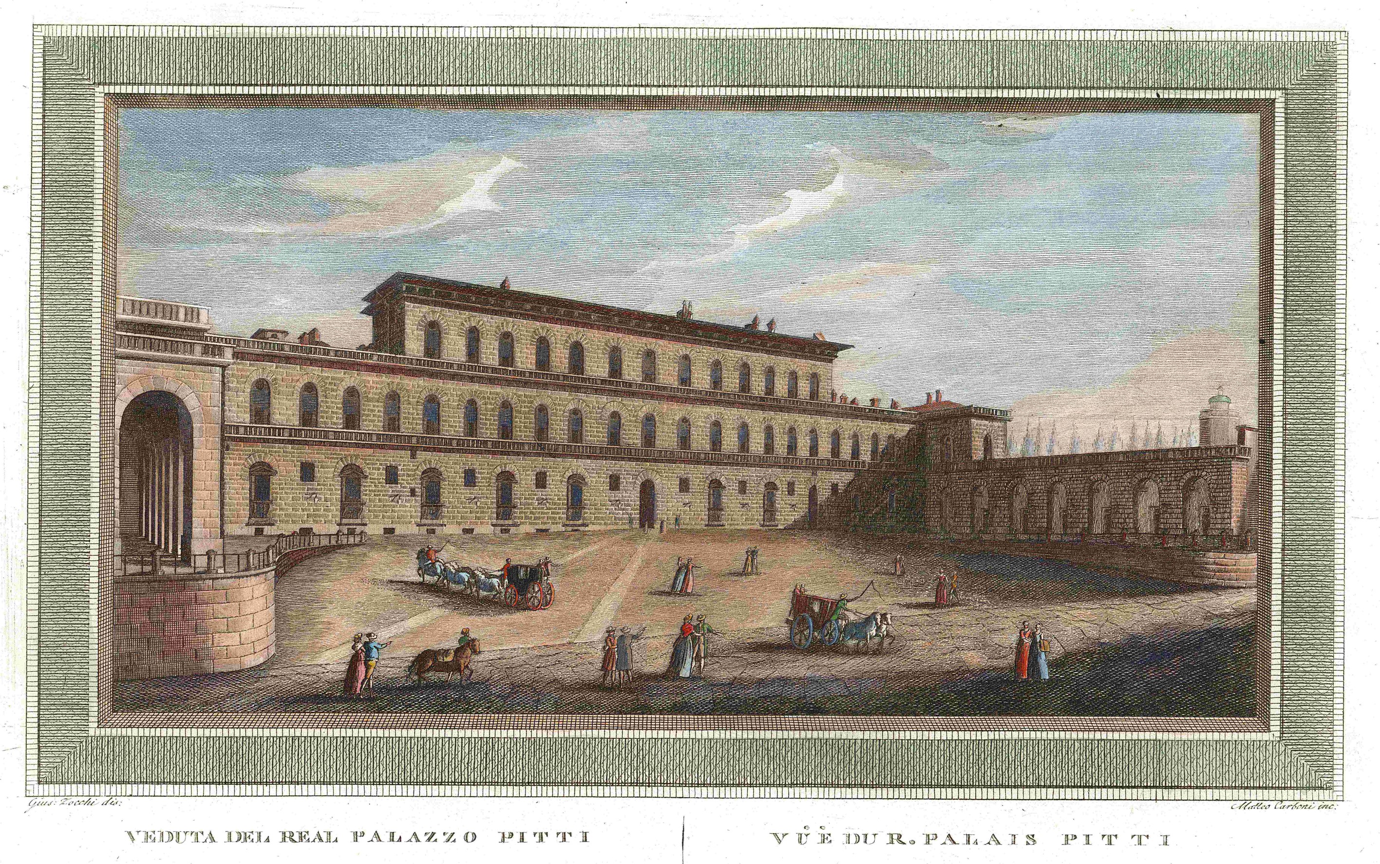 Giuseppe Zucchi: Der Palazzo Pitti in Florenz