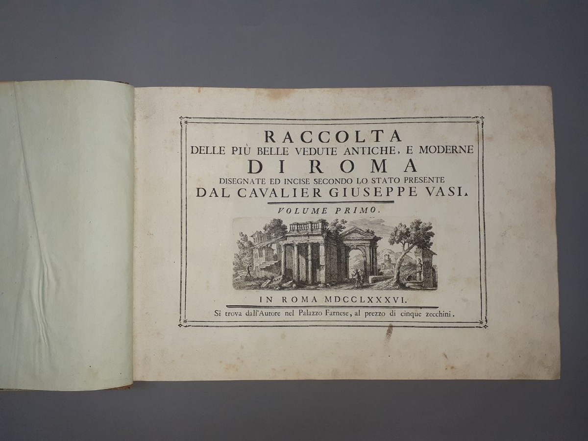 Buchpatenschaft: Vasi, Giuseppe: Raccolta delle piu belle vedute antiche, e moderne di Roma