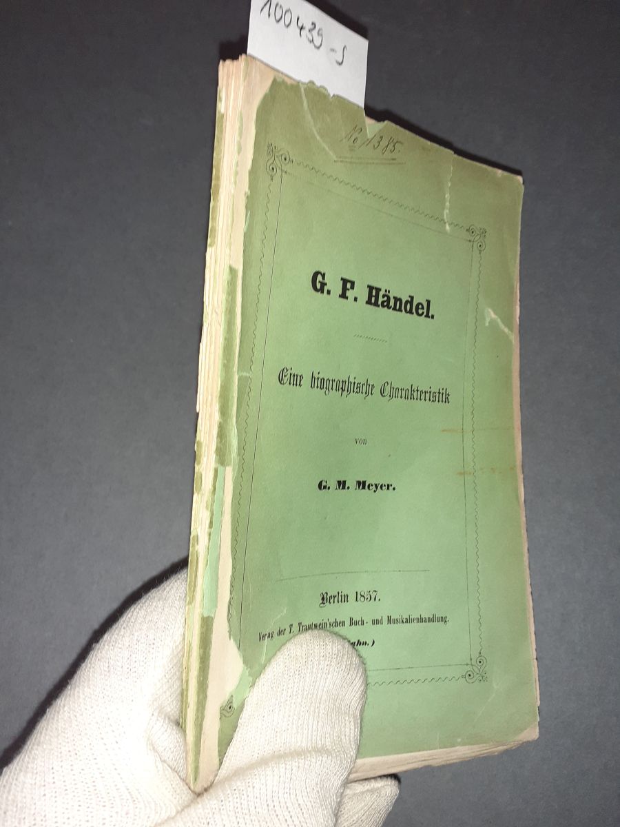 Buchpatenschaft: G. F. Händel – eine biographische Charakteristik
