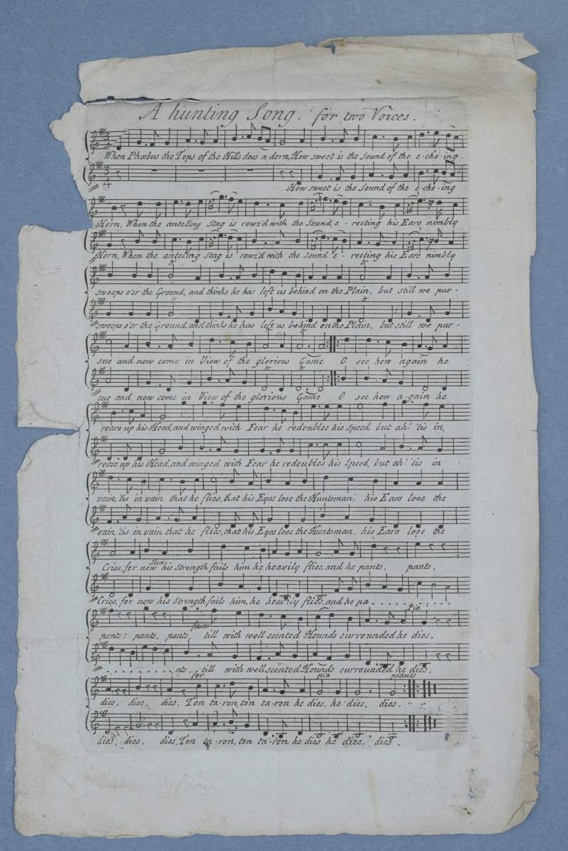 Buchpatenschaft: Händel, Georg Friedrich: A hunting song : for two voices