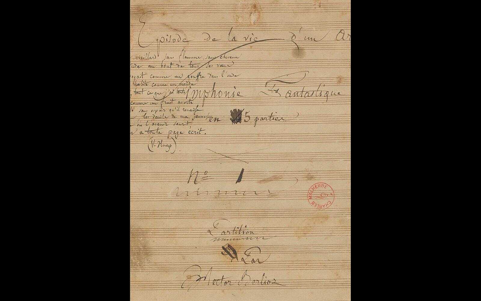 Titelblatt des Manuskripts der "Symphonie fantastique" von Hector Berlioz © Wikimedia Commons 