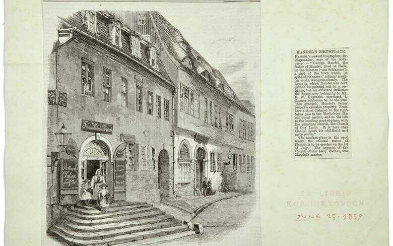Händels Geburtshaus, älteste bekannte Abbildung