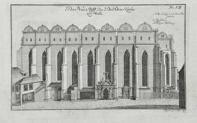 Der Dom in Halle um 1750 